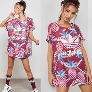 Adidas originals farm pineapple mesh boxy tee